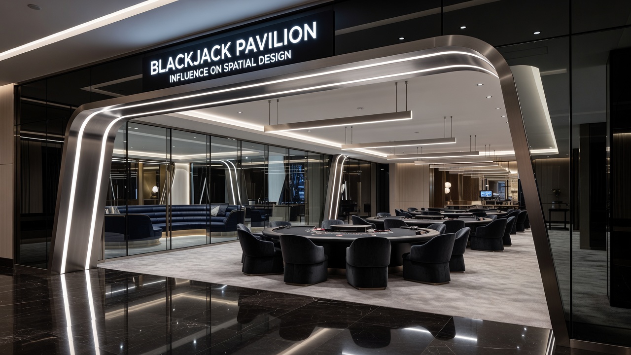 Blackjack pit layout integrated with surveillance systems and player pathways in a contemporary casino resort