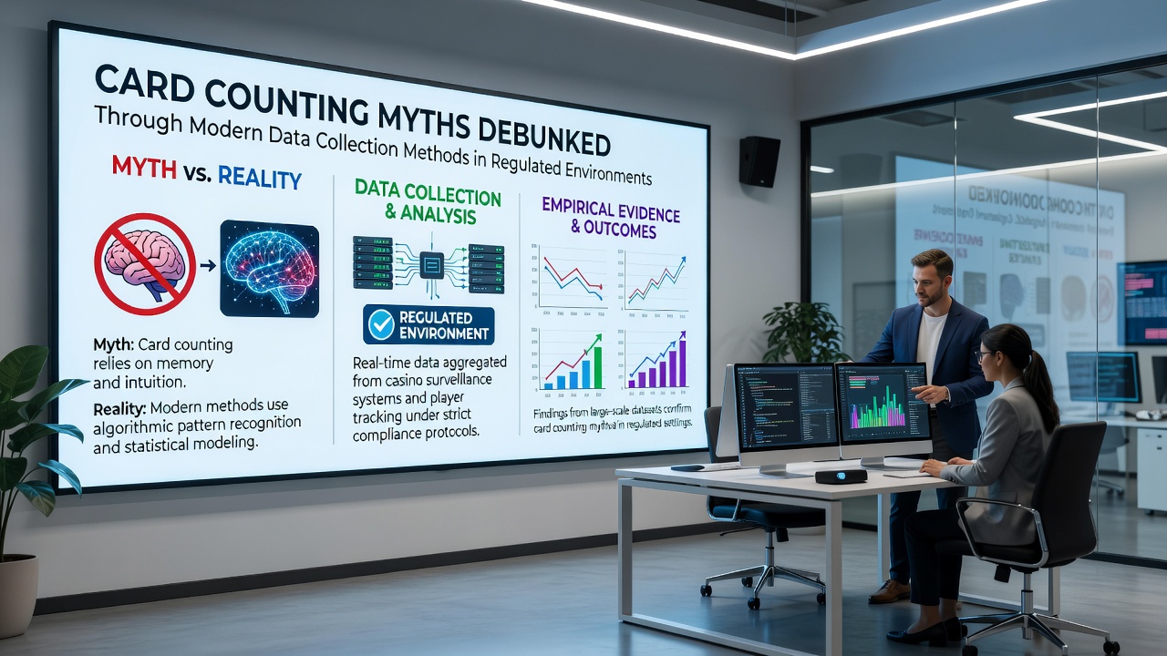 Detailed analytics dashboard displaying blackjack hand data and player behavior patterns collected from regulated casino floors