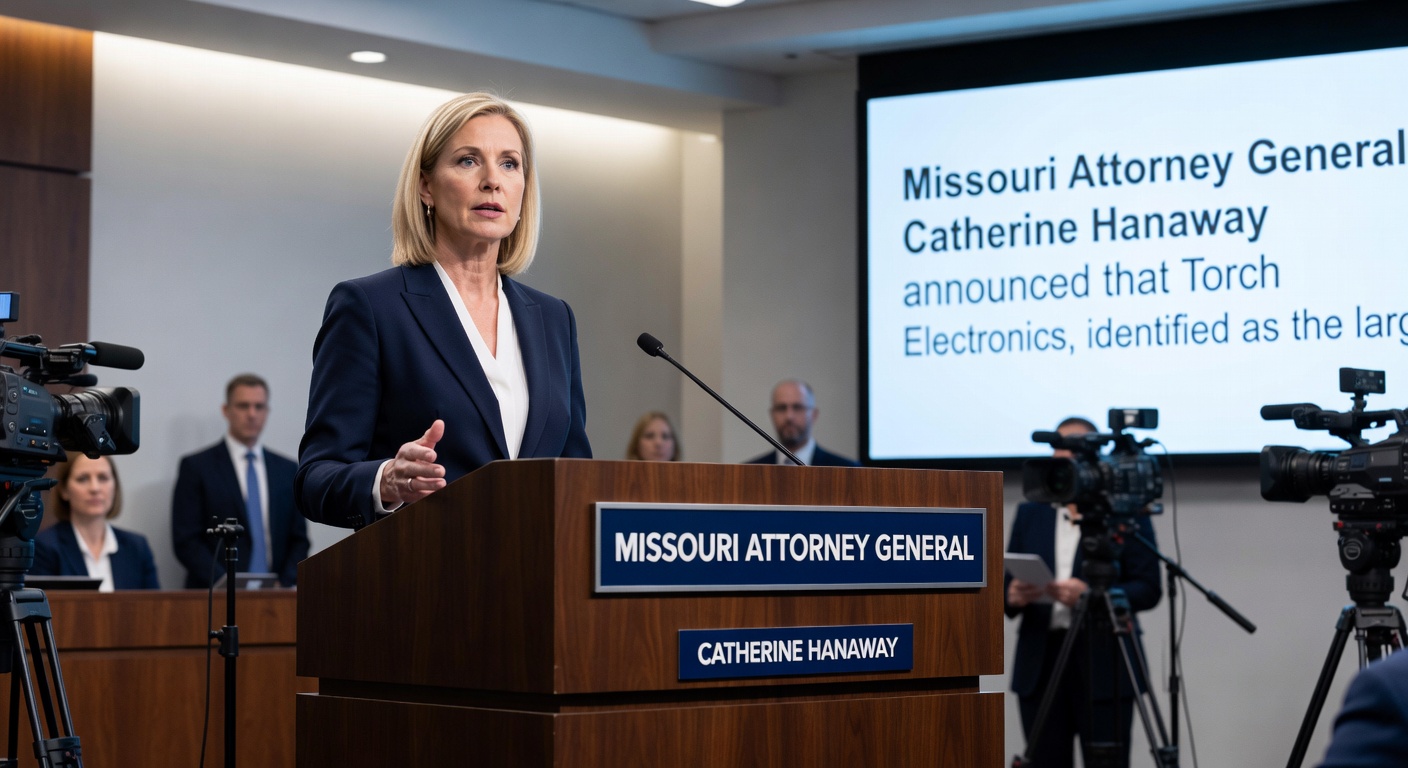 Law enforcement officials examining seized illegal gambling machines from a Missouri bar during a raid, illustrating the scale of the Torch Electronics investigation