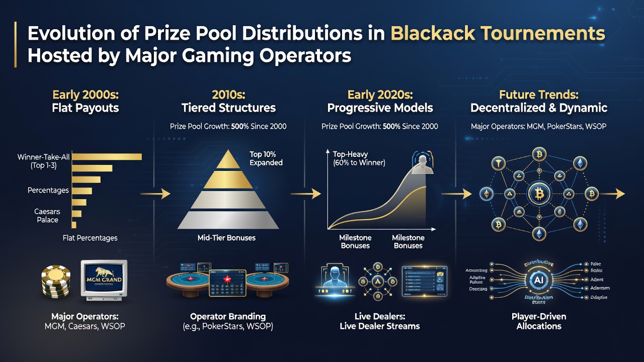 Modern blackjack tournament prize pool breakdown displayed at a major gaming operator event