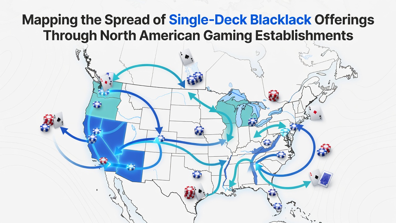 Mapping the Spread of Single-Deck Blackjack Offerings Through North American Gaming Establishments
