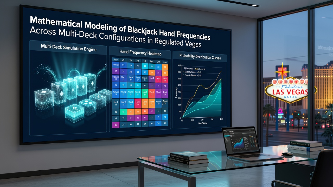 Detailed graphs comparing hand probability models for multi-deck blackjack shoes in licensed casinos