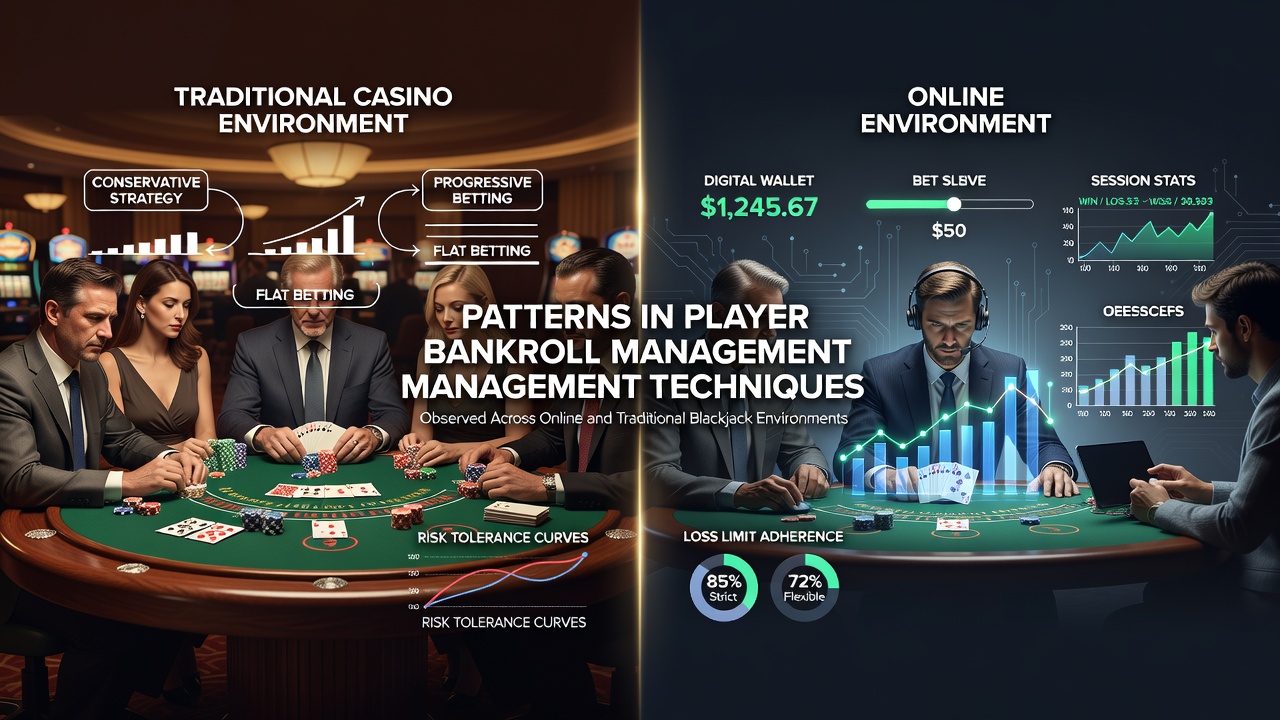 Blackjack table layout showing chip stacks and betting patterns in a casino setting