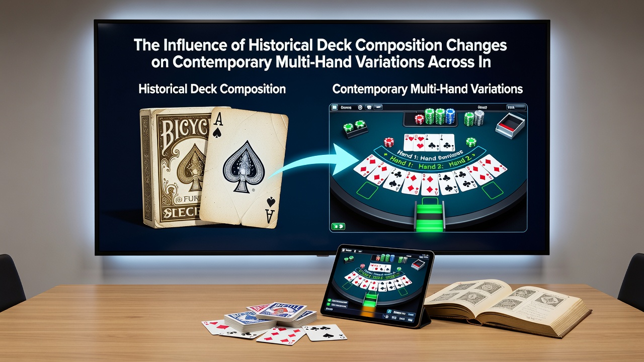 Contemporary multi-hand blackjack tables operating in an international casino setting
